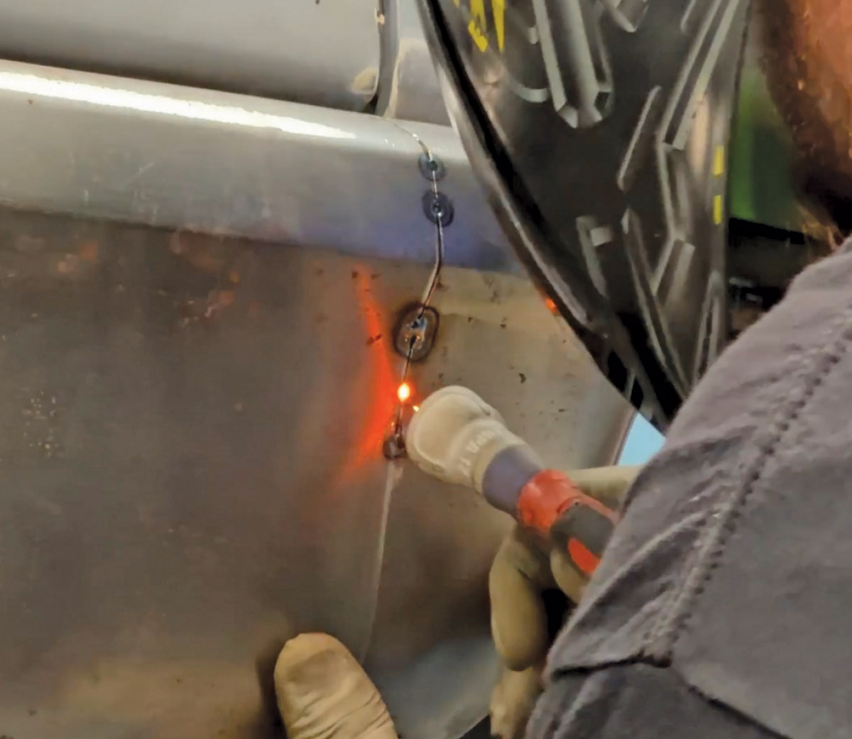 1967 c10 bumper tig tack welding narrowed seam precision