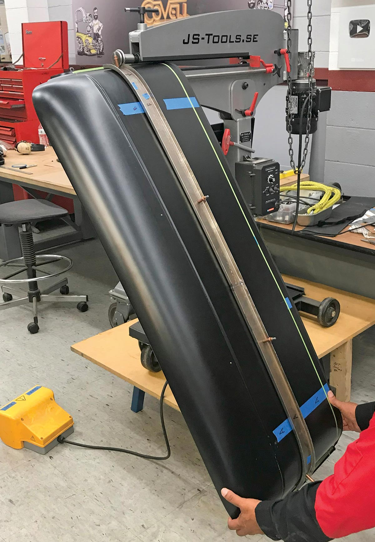 ford f100 roof panel full channel mockup final shaping