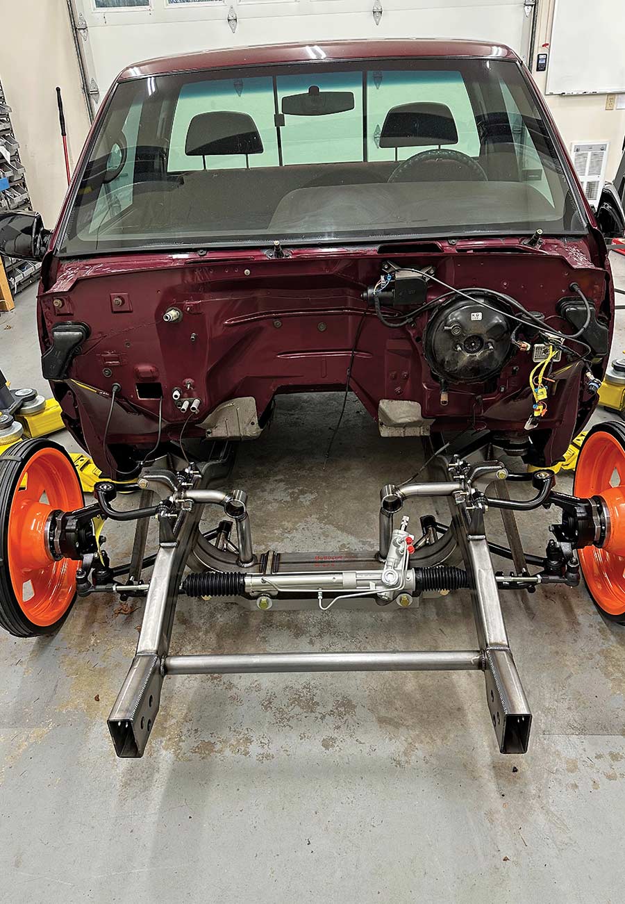 Cab lowered onto the new AME performance chassis.