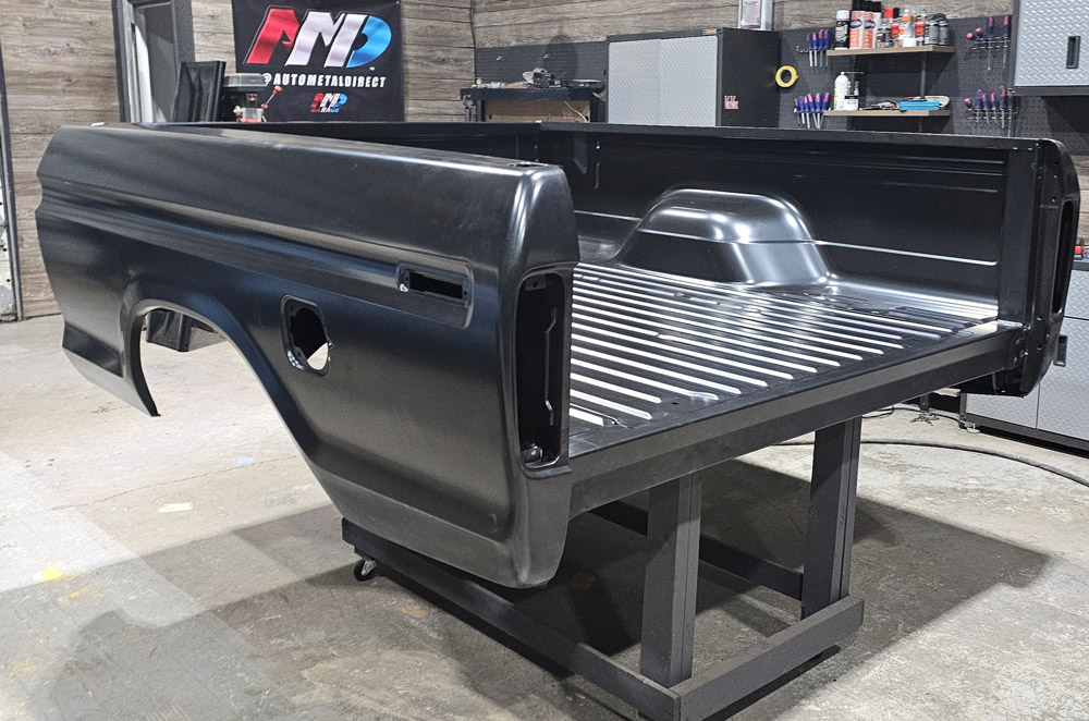 1978 Chevrolet C10 dentside long bed new steel bed assembly, AMD reproduction truck bed