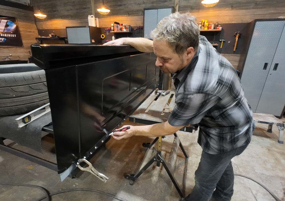 1978 Chevrolet C10 long bed complete bed mockup, Auto Metal Direct panel assembly