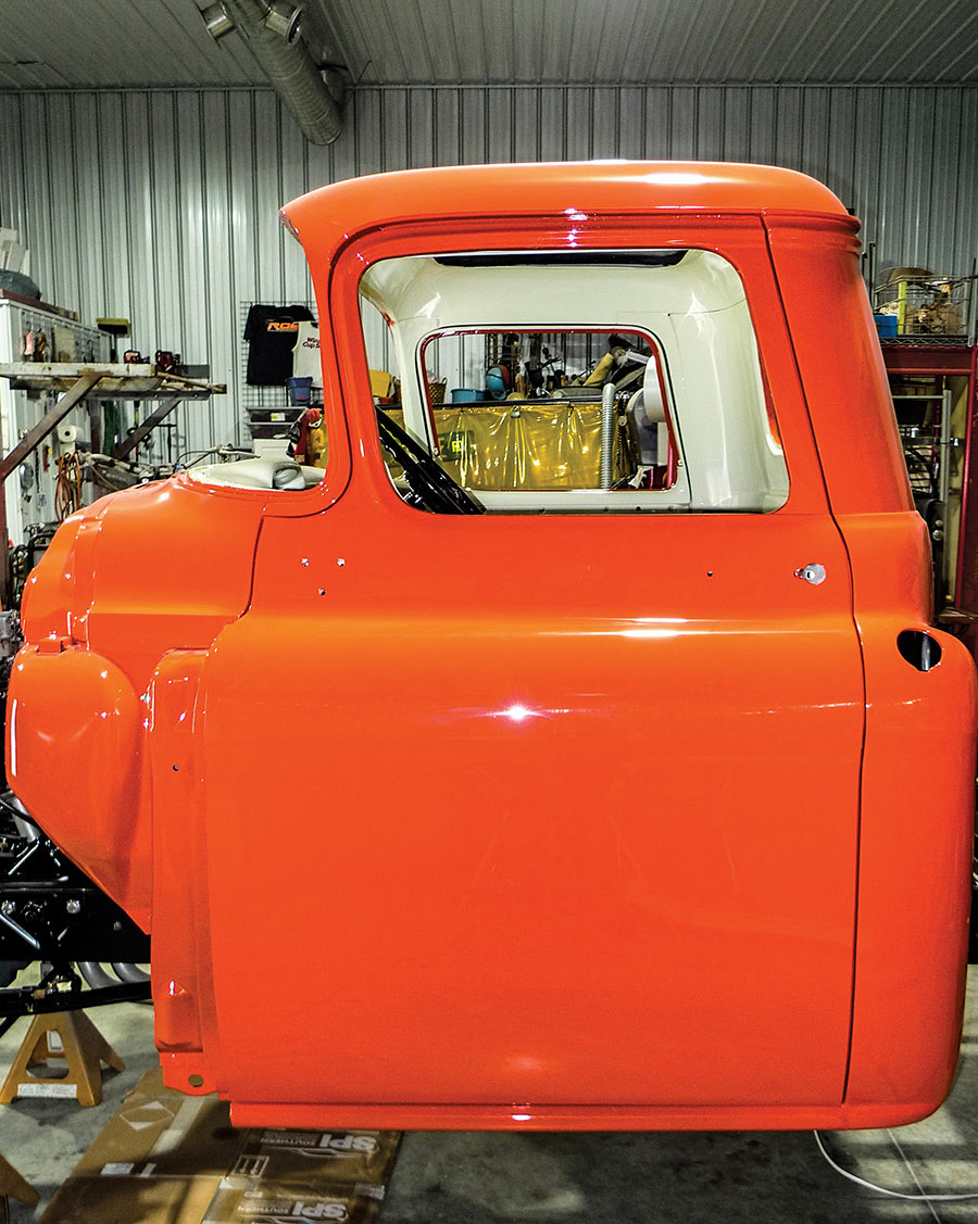 1955 chevrolet 3100 driver side door body gap alignment after hinge replacement restoration