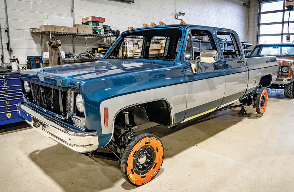 Proportions of finished crew cab on shortbed chassis.