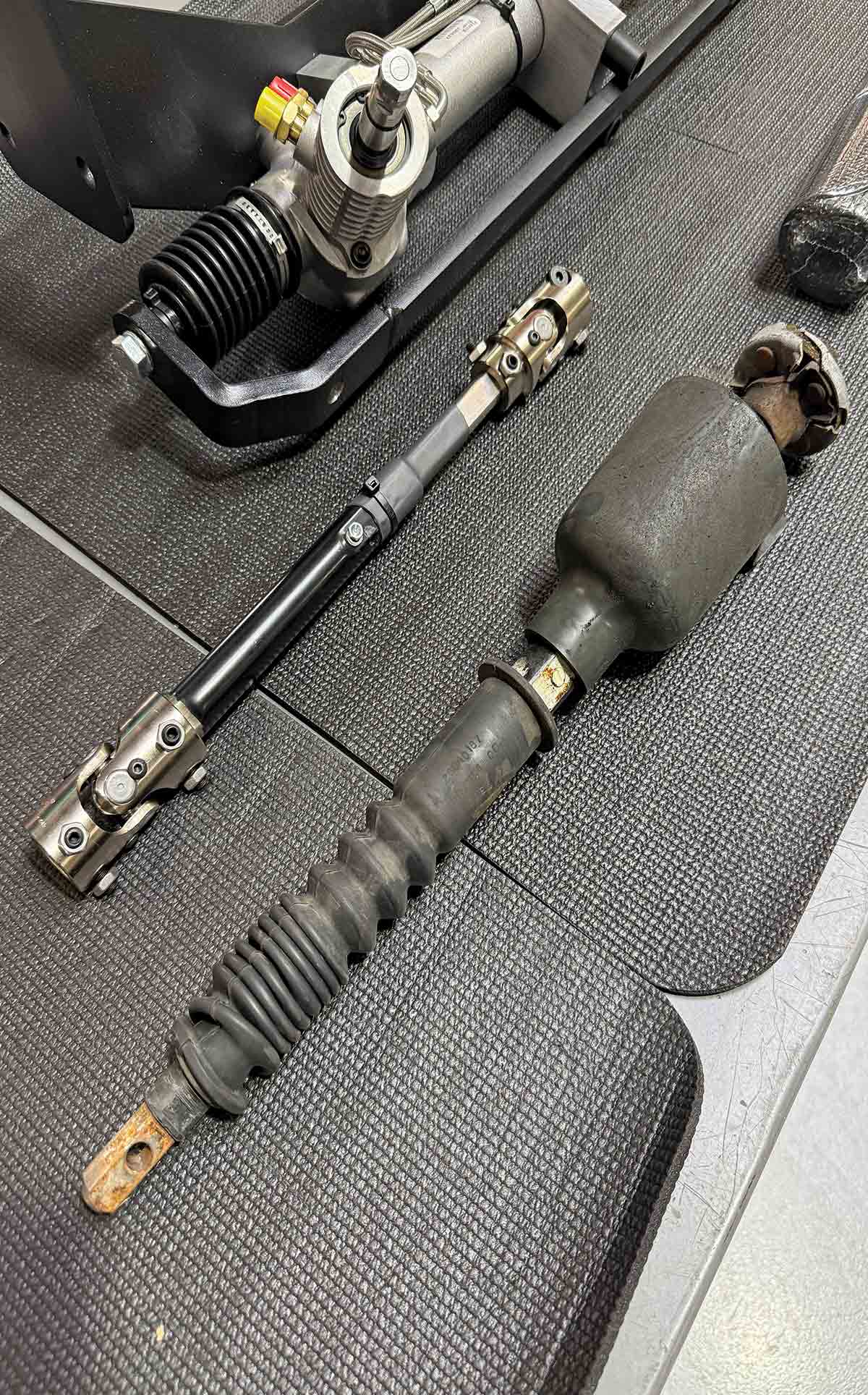 Comparison of original shaft versus new stainless slip shaft.