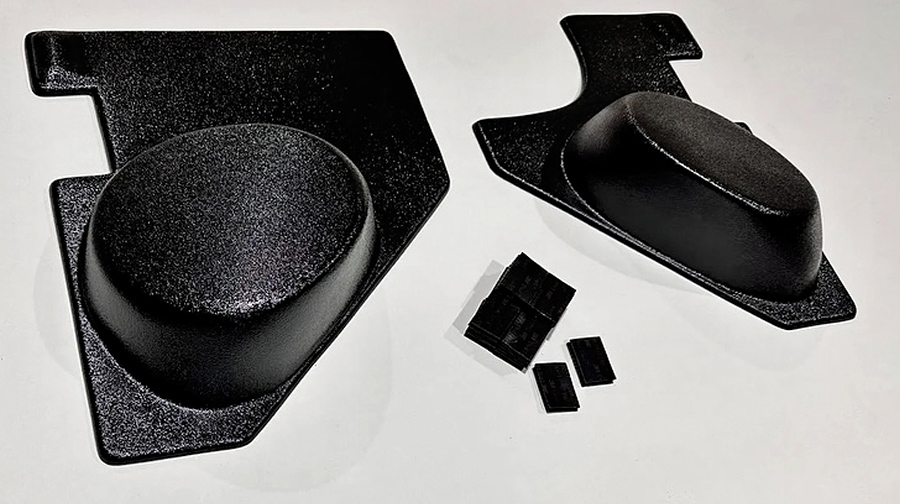 Custom black ABS plastic kick panels